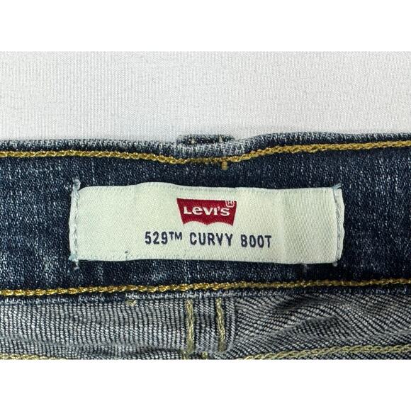 Levi's 529 Women's Curvy Bootcut Blue Denim Jeans - Size 6 S/C (28x29) - Picture 4 of 5